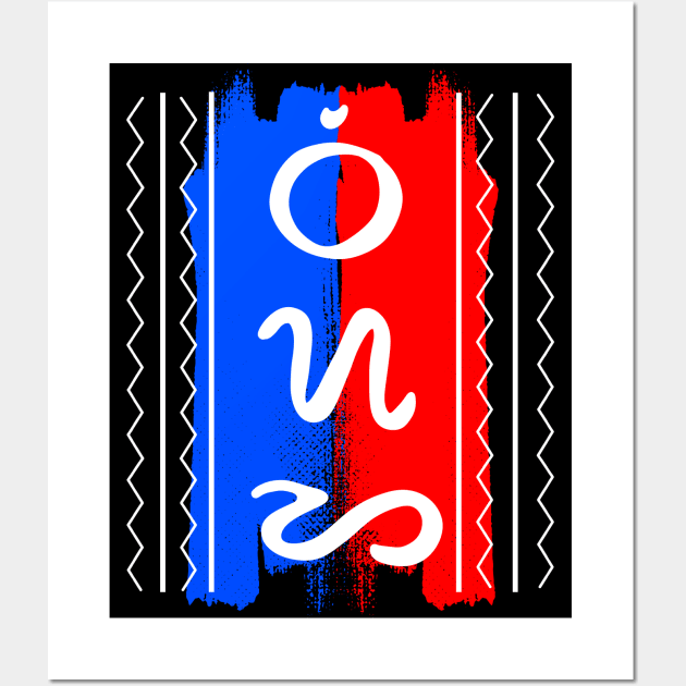 Philippine Flag / Badlit word Bisaya (Visayan language) Wall Art by Pirma Pinas